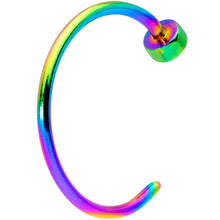 Load image into Gallery viewer, 22G 5/16 Rainbow Disc Nose Hoop