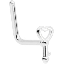 Load image into Gallery viewer, 22G 5/16 Key to Your Heart L Shaped Nose Ring