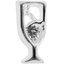 Load image into Gallery viewer, 22G 5/16 New Years Champagne L Shaped Nose Ring