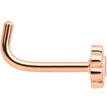 Load image into Gallery viewer, 18G 5/16 Rose Gold Tone Spring Flower L Shaped Nose Ring