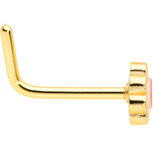 Load image into Gallery viewer, 20G 5/16 Gold Tone Spring Flower L Shaped Nose Ring