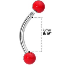 Load image into Gallery viewer, 16G 5/16 Red Yellow Blue Glow in the Dark Curved Barbell Set of 3