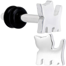 Load image into Gallery viewer, Steel Cat Lover Kitty Cat Single Flare Plug Set 14G to 0G