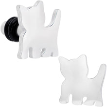 Load image into Gallery viewer, Steel Cat Lover Kitty Cat Single Flare Plug Set 14G to 0G