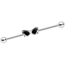 Load image into Gallery viewer, 14G Clear Gem 50s Retro Summer Sunglasses Industrial Barbell 38mm