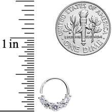 将图片加载到图库查看器,16G 3/8 Clear CZ Gem Cluster Closure Ring