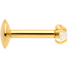 Load image into Gallery viewer, 16G 1/4 2mm Syn Opal Gold G23 Titanium Internal Thread Labret