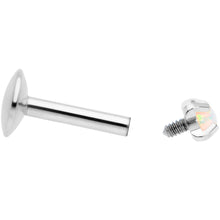 将图片加载到图库查看器,16G 1/4 2mm White Syn Opal G23 Titanium Internal Thread Labret