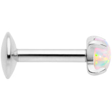 将图片加载到图库查看器,16G 1/4 3mm White Syn Opal G23 Titanium Internal Thread Labret