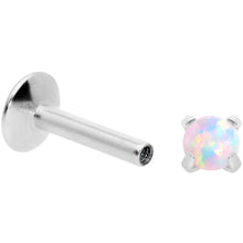 将图片加载到图库查看器,16G 1/4 3mm White Syn Opal G23 Titanium Internal Thread Labret