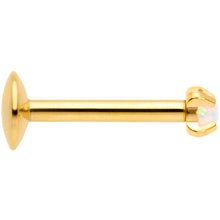 Load image into Gallery viewer, 16G 5/16 2mm Syn Opal Gold G23 Titanium Internal Thread Labret