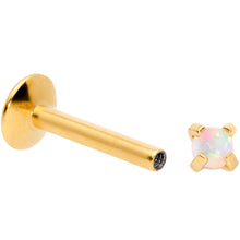 Load image into Gallery viewer, 16G 5/16 2mm Syn Opal Gold G23 Titanium Internal Thread Labret