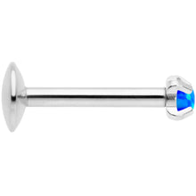将图片加载到图库查看器,16G 5/16 2mm Blue Syn Opal G23 Titanium Internal Thread Labret