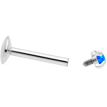 将图片加载到图库查看器,16G 5/16 2mm Blue Syn Opal G23 Titanium Internal Thread Labret