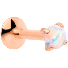 将图片加载到图库查看器,16G 5/16 3mm Syn Opal Rose Gold G23 Titanium Internal Thread Labret