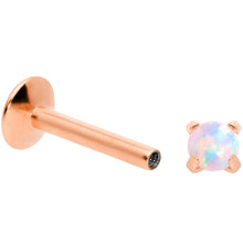 将图片加载到图库查看器,16G 5/16 3mm Syn Opal Rose Gold G23 Titanium Internal Thread Labret