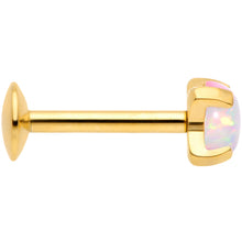 将图片加载到图库查看器,16G 5/16 4mm Syn Opal Gold G23 Titanium Internal Thread Labret