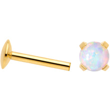 将图片加载到图库查看器,16G 5/16 4mm Syn Opal Gold G23 Titanium Internal Thread Labret