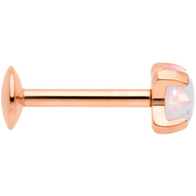 Load image into Gallery viewer, 16G 5/16 4mm Syn Opal Rose Gold G23 Titanium Internal Thread Labret