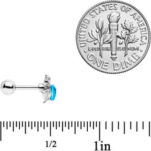 Load image into Gallery viewer, 16G 1/4 Aqua Gem Heart Spider Cartilage Tragus
