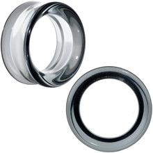将图片加载到图库查看器,Translucent Black Glass Tunnel Plug Set 2G to 1 Inch