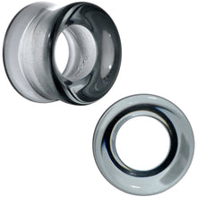 将图片加载到图库查看器,Translucent Black Glass Tunnel Plug Set 2G to 1 Inch