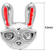 将图片加载到图库查看器,20G 5/16 Pink Ears Nerdy Easter Bunny L Shaped Nose Ring