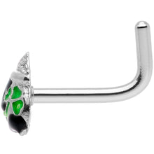 Load image into Gallery viewer, 18G 5/16 St Patricks Day Pot O Gold L Shaped Nose Ring