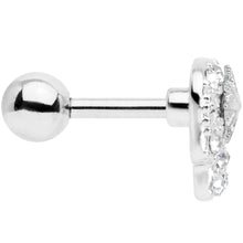 Load image into Gallery viewer, 16G 1/4 Clear Gem Star Skull Cartilage Tragus Earring