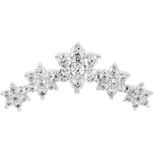 将图片加载到图库查看器,16G 5/16 Clear CZ Gem Floral Internal Thread Labret
