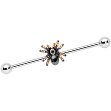 Load image into Gallery viewer, 14G Tarantula Spider Halloween Industrial Barbell 38mm