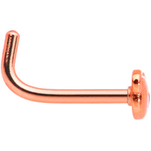 将图片加载到图库查看器,18G 5/16 Rose Gold Tone Tiny Teddy Bear L Shaped Nose Ring