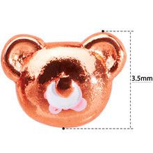 将图片加载到图库查看器,18G 5/16 Rose Gold Tone Tiny Teddy Bear L Shaped Nose Ring
