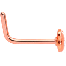 将图片加载到图库查看器,20G 5/16 Rose Gold Tone Tiny Teddy Bear L Shaped Nose Ring