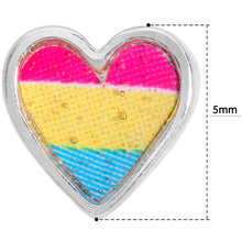 Load image into Gallery viewer, 20G 5/16 Red Yellow Blue Pansexual Pride Heart Nose Bone