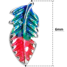 将图片加载到图库查看器,20G 1/4 Blue Green Red Feather L Shaped Nose Ring