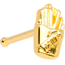 Load image into Gallery viewer, 20G 1/4 Gold Tone Fast Food French Fries Nose Bone