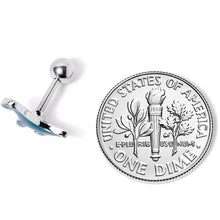 Load image into Gallery viewer, 16G 1/4 Darling Green Dinosaur Cartilage Tragus Earring