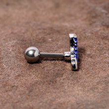 Load image into Gallery viewer, 16G 1/4 Blue High Top Sneaker Cartilage Tragus Earring