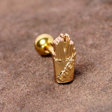 Load image into Gallery viewer, 16G 1/4 Gold Tone Fast Food French Fries Cartilage Tragus Earring
