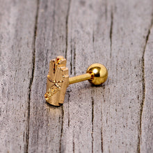 Load image into Gallery viewer, 16G 1/4 Gold Tone Fast Food French Fries Cartilage Tragus Earring