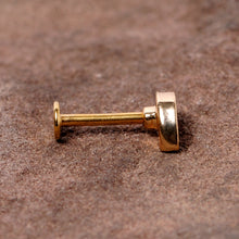 Load image into Gallery viewer, 16G 5/16 Clear CZ Gem Gold Tone Swirl Labret Monroe Tragus