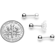 Load image into Gallery viewer, 16G 1/4 Clear Gem Flower Cartilage Tragus Set of 3