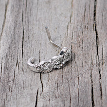 Load image into Gallery viewer, 20G 5/16 Clear Gem Braid Faux Hoop L Shaped Nose Ring