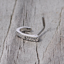 Load image into Gallery viewer, 20G 5/16 Steel Dainty Dots Faux Hoop L Shaped Nose Ring