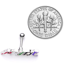 Load image into Gallery viewer, 16G 1/4 Multicolor Rainbow Pride Cartilage Tragus Earring