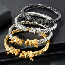 Load image into Gallery viewer, Double Dragon Copper Bracelet โ Rock & Hip-Hop Style, Unisex