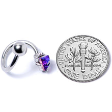 Load image into Gallery viewer, 14G 3/8 Blue Gem Graceful Rhombus Spiral Twister Belly Ring