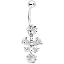将图片加载到图库查看器,Clear Gem Star Bow Dangle Belly Ring