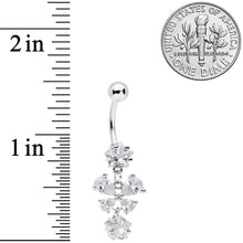 将图片加载到图库查看器,Clear Gem Star Bow Dangle Belly Ring